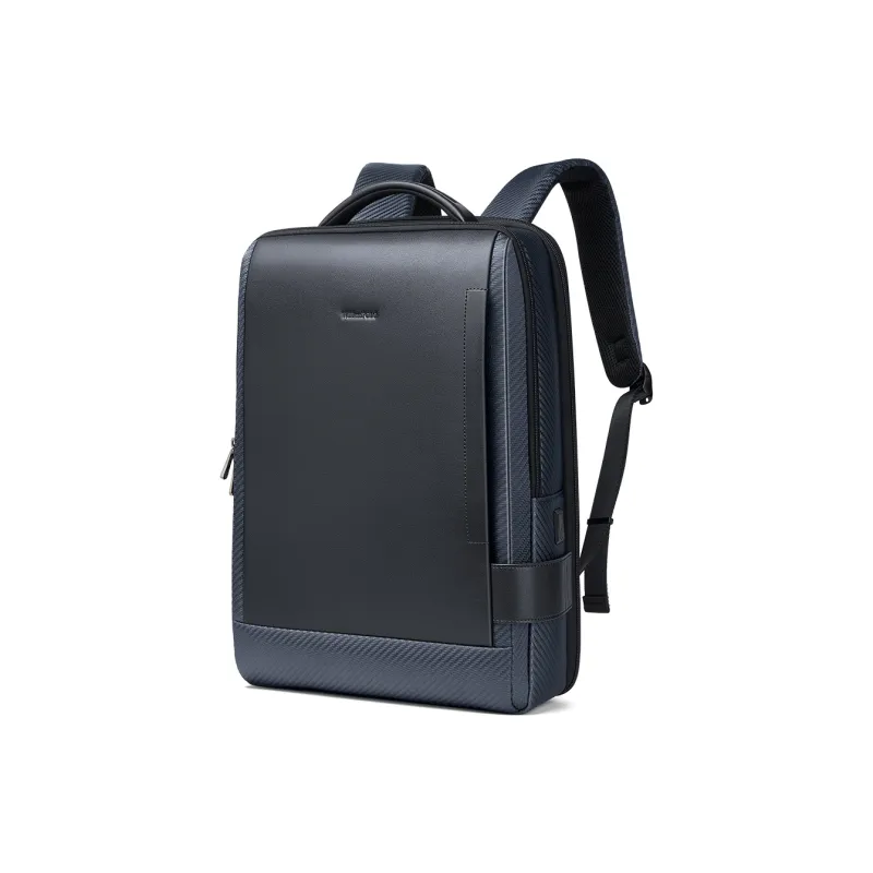 WilliamPOLO Fabric With Synthetic Leather Backpack Men's Asphalt Gray-2