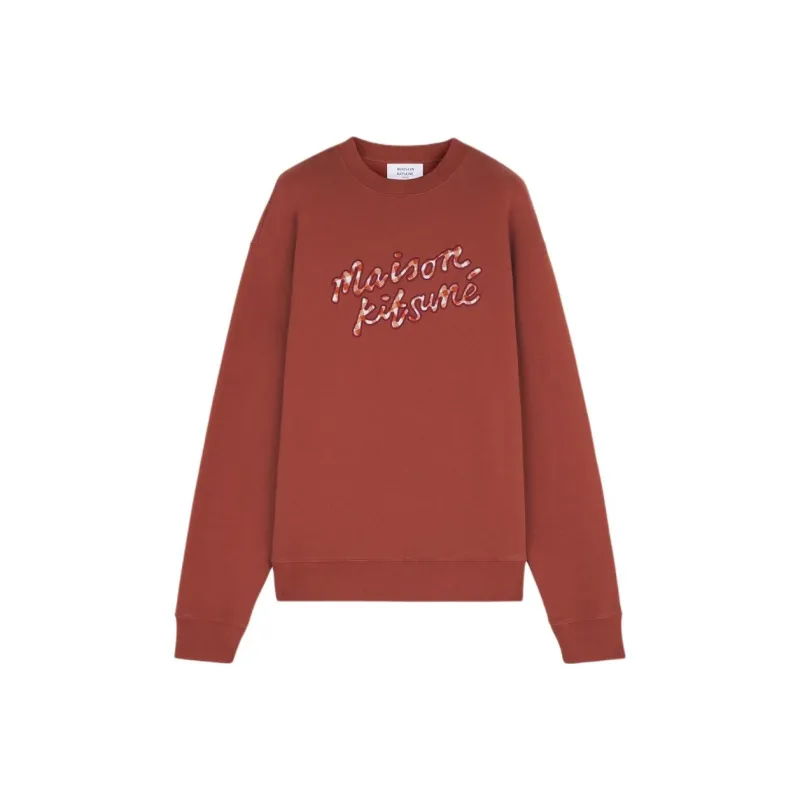 Maison Kitsuné Handwriting Gingham Crewneck Sweatshirt-0