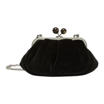 WEEKEND MaxMara Pasticcino Velvet Crossbody Bag, Shoulder Bag Small Size Women's Black