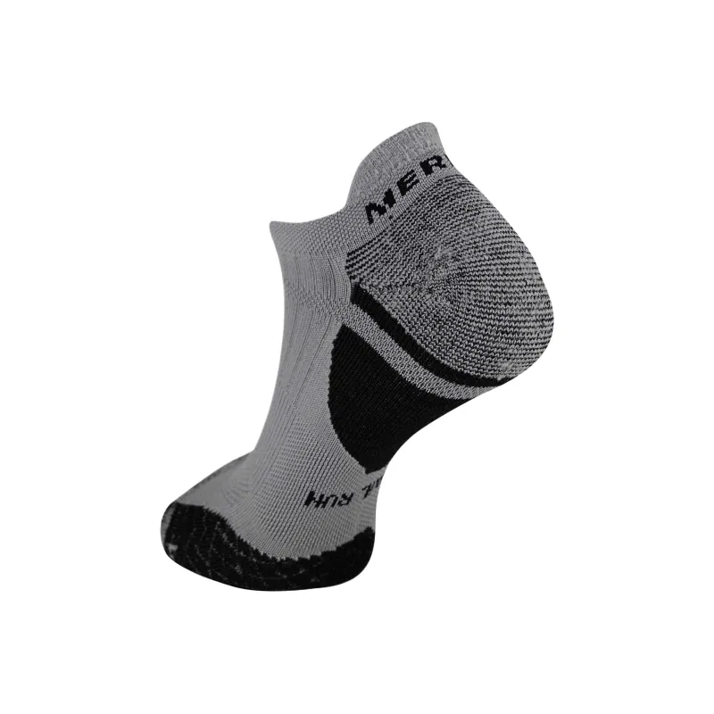 MERRELL Cushion Trail Runner Running Socks Unisex 1 Pack Gray-1