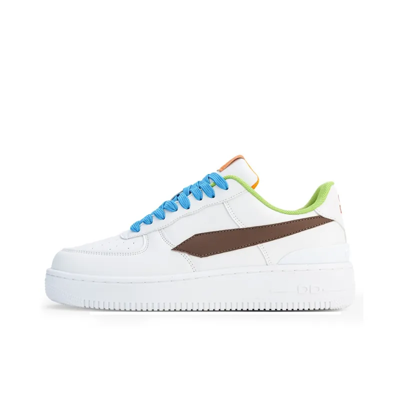 GLO BULL Slip Resistant, Abrasion Resistant, Breathable Low Top Skateboard Shoes Unisex White Brown Blue Green Orange-0