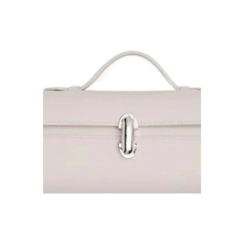 SAVETTE Calfskin Handbag Women's Gray White-2