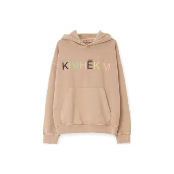 KIMHEKIM PIGMENT RAINBOW HOODIE Sweatshirt Unisex ROSE BEIGE