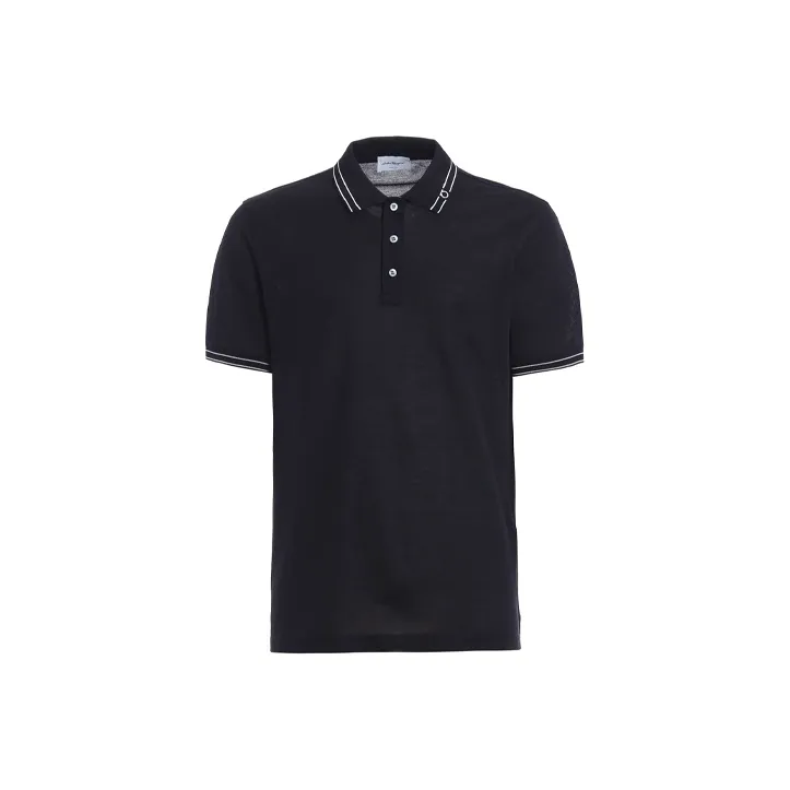 Ferragamo Polo Shirts Men Dark Marine Blue-0