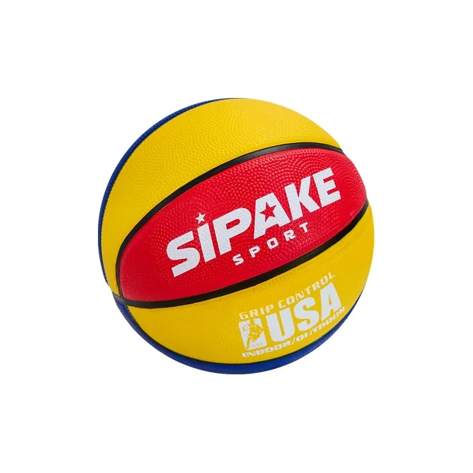SIPAKESPORT Rubber Basketball Red Yellow Blue Size 4 5 Size Match Kids'-1