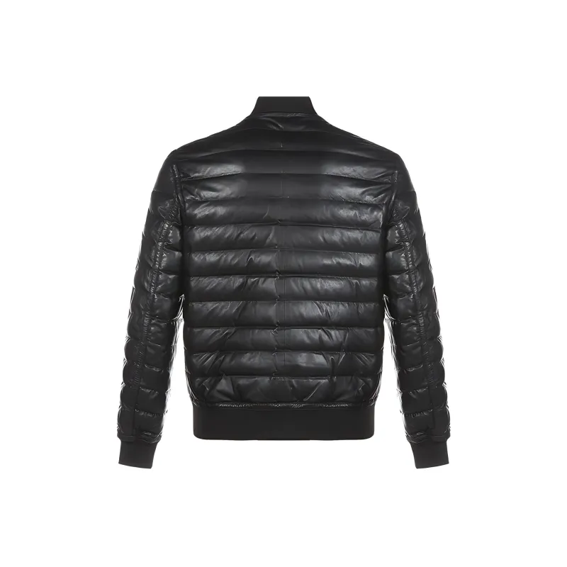 EMPORIO ARMANI Leather Jacket Men's Black-1