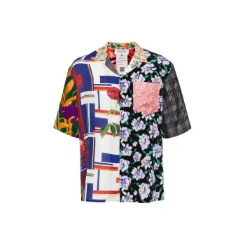 Marine Serre Regenerated Silk Scarves Bowling Shirt