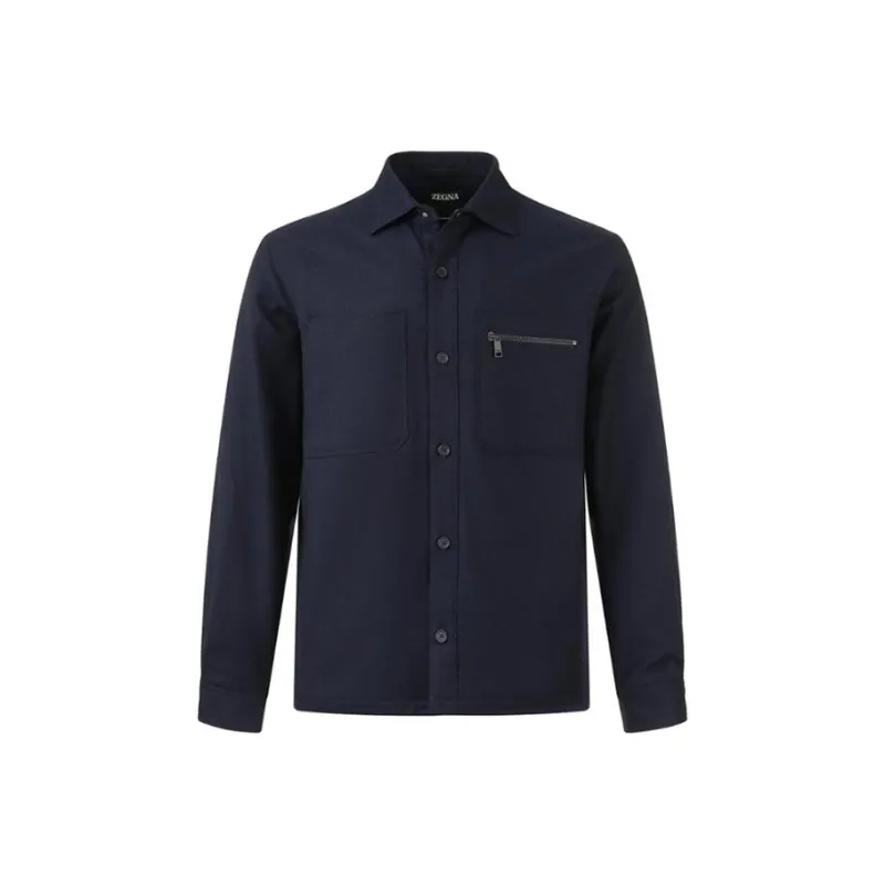 Ermenegildo Zegna Buttoned Long Sleeved Overshirt-0