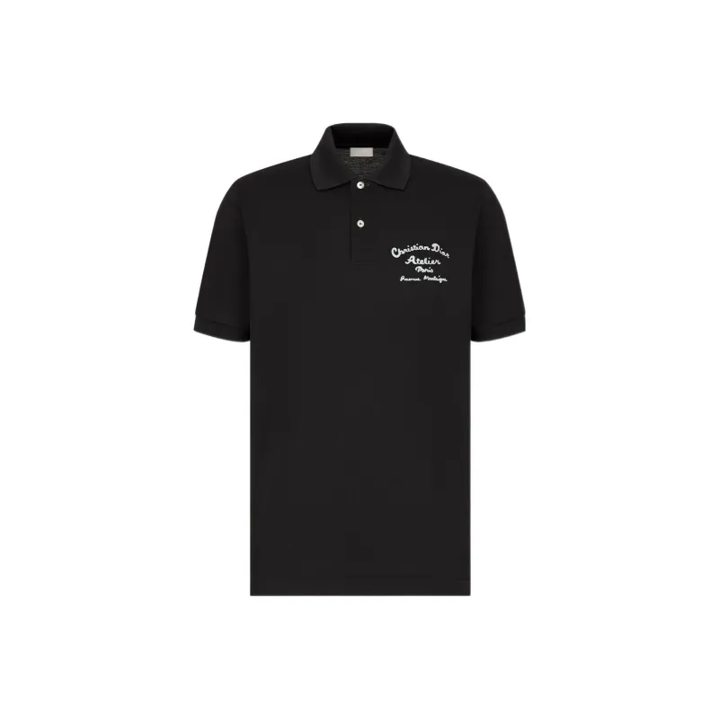 DIOR Quarterly New Products Polo Shirts Men Black-0