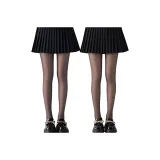 2 Pack (Solid Color Black Stockings+Polka Dot Black Stockings)