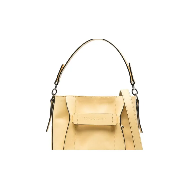 LONGCHAMP 3D Cow Leather Tote Bag Shopping Bag Handbag Crossbody Bag Small Size Women's Butter Yellow-3