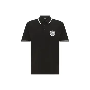 EMPORIO ARMANI EA7 SS22 Polo Shirt Men's Black