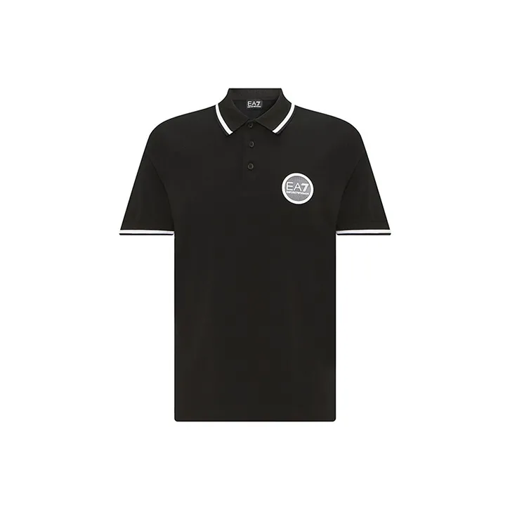 EMPORIO ARMANI EA7 SS22 Polo Shirt Men's Black-0