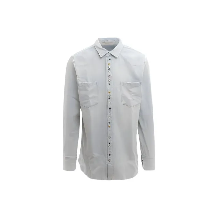 Golden Goose Deluxe Brand Logo Patch Buttoned Shirt-0