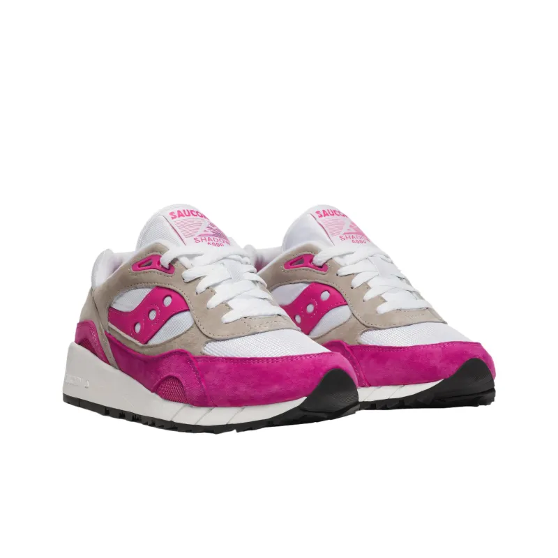 Saucony Shadow 6000 White Grey Pink-2