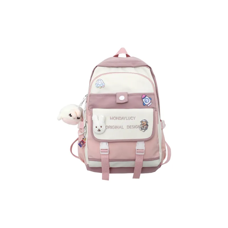 H YXIANG Nylon Backpack Unisex Multicolor-2