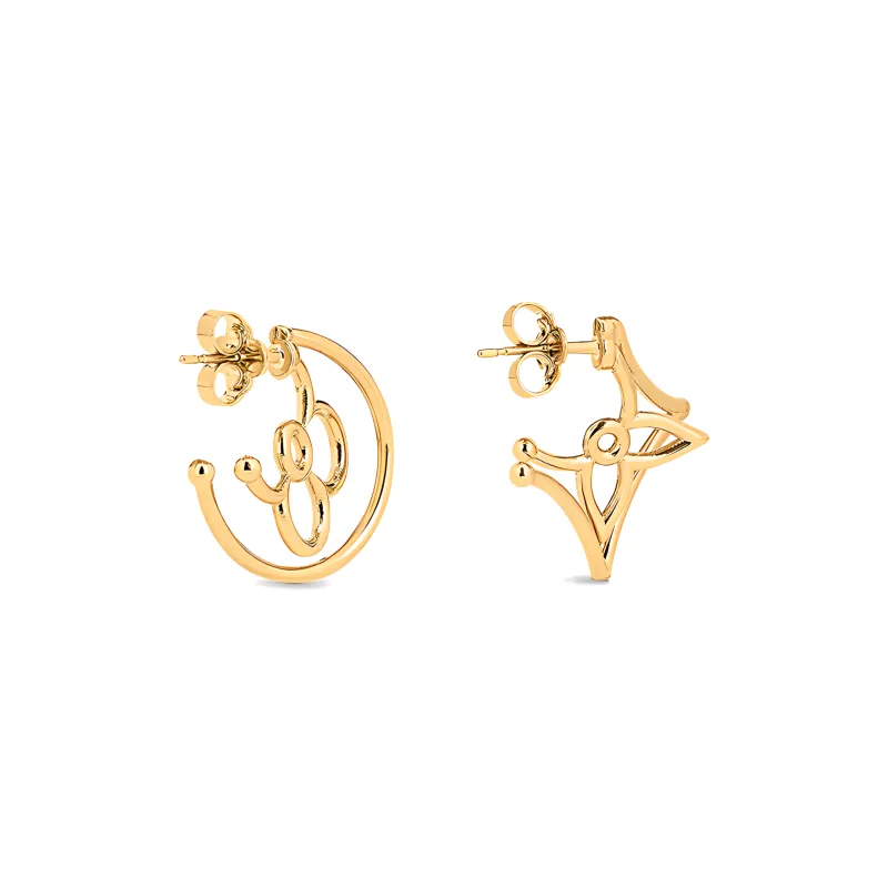 LOUIS VUITTON Twiggy Earrings Women's Gold-1
