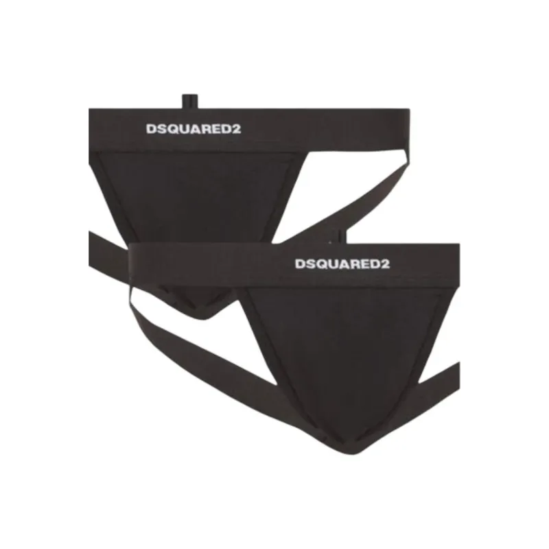 DSQUARED 2 Logo Waistband Jockstraps Two Pack Briefs-3