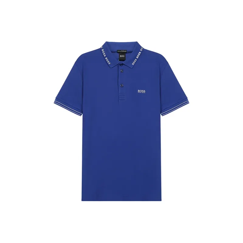 HUGO BOSS Short Sleeved Polo Shirt Men's Blue-0