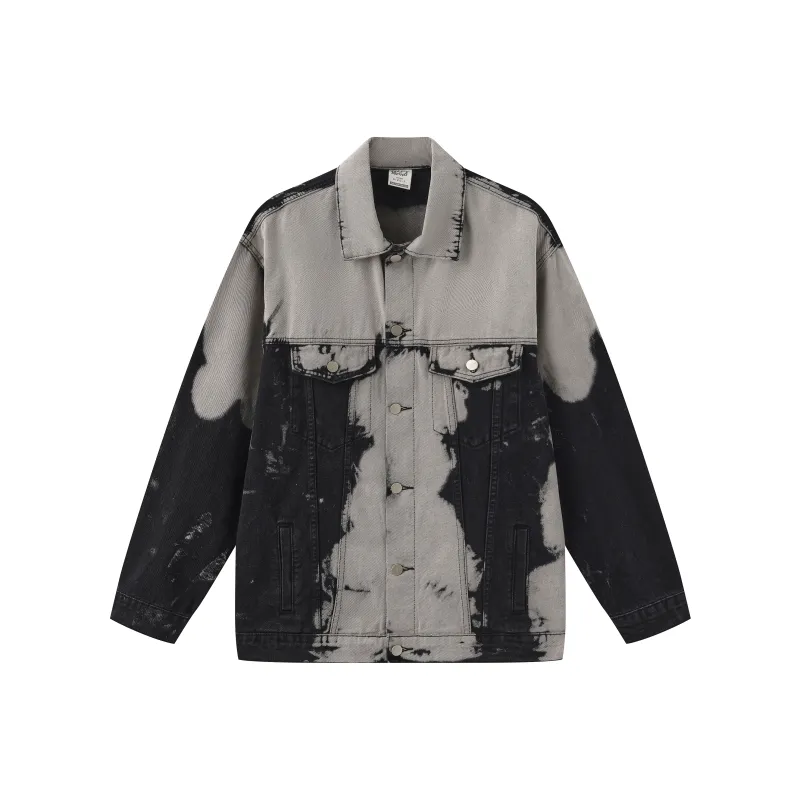 HELIPORT Denim Jacket Unisex Black Gray Color-0