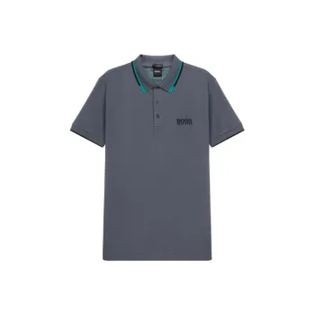 HUGO BOSS Polo Shirts Men Blue Gray