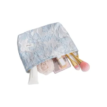 MITIANTU Relief Refreshing Lily Floral Makeup Bag Portable Travel Skincare Storage Bag Makeup Bag Coin Purse