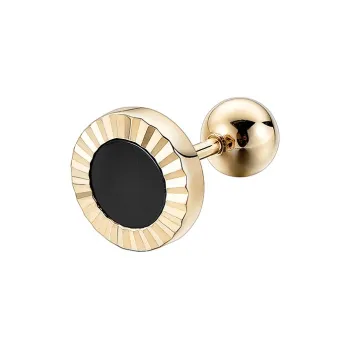 MYSH Natural Agate Stud Earrings Men's