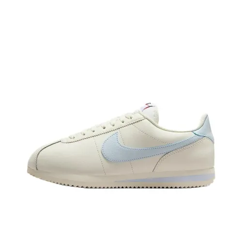 nike kd1 Cortez Anti Slip Wear Resistant Low Top Running Shoes Women's White Blue
