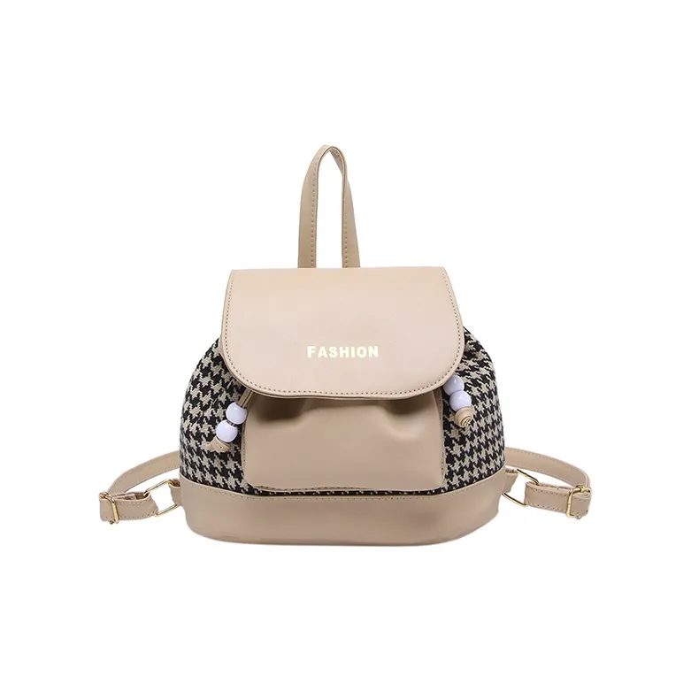 SEVENMOONS PU Backpack Women's Houndstooth Black/Houndstooth Coffee/Houndstooth Khaki-6