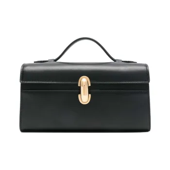 SAVETTE Cow Leather Handbag Women's Black