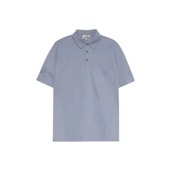 HERMES Polo Shirt Men's Sky Blue