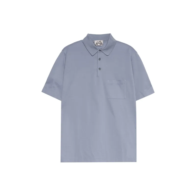 HERMES Polo Shirt Men's Sky Blue-0