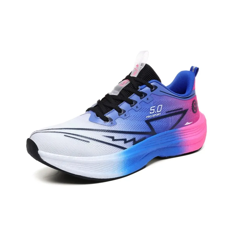 Kuding Running Shoes Unisex Low Top Electric Glow/Flint Stones/Black Blue/Spring Green-1