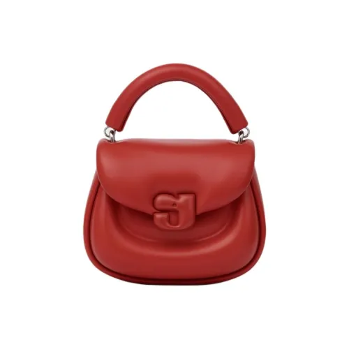 KUNOGIGI Cow Leather With Synthetic Leather Handbag Small Size Women's Cherry Red