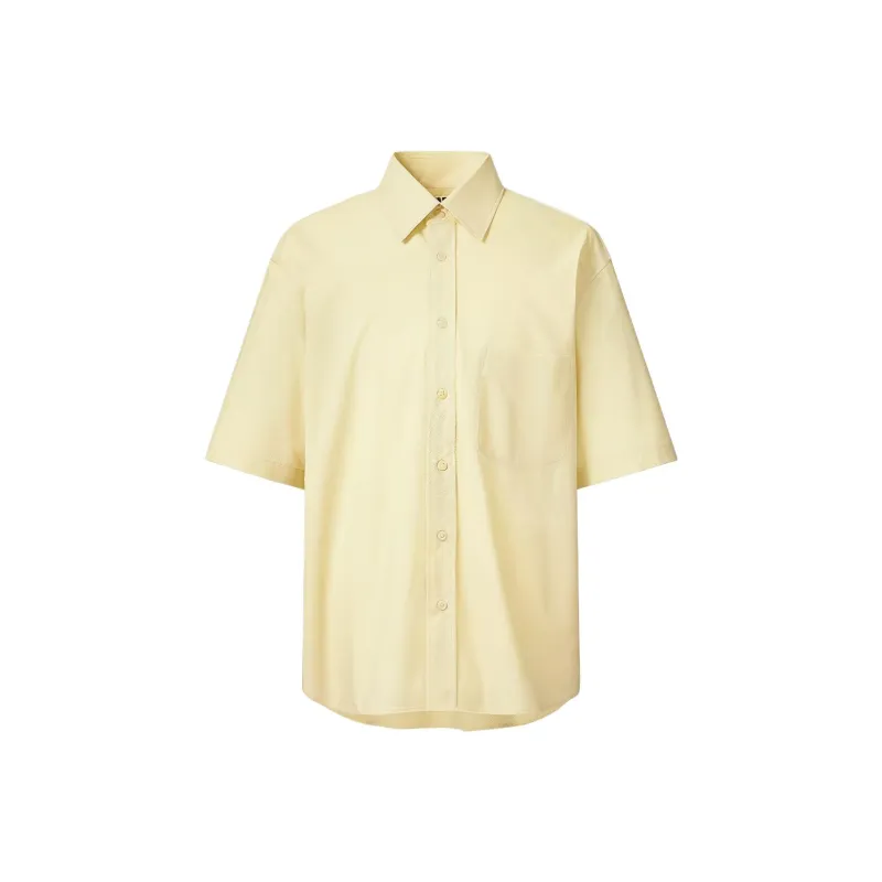 UNIQLO Shirt Men's Apricot Yellow-0