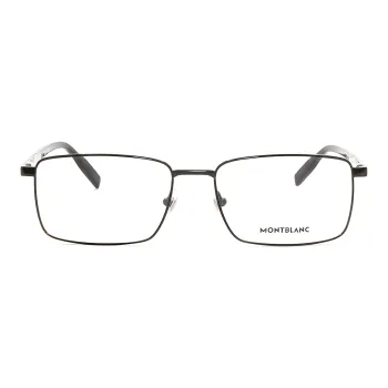 MONTBLANC Metal Rectangular Eyeglass Frames Men's Black