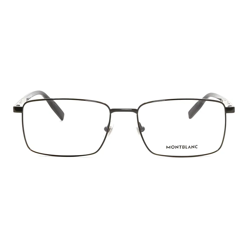 MONTBLANC Metal Rectangular Eyeglass Frames Men's Black-0