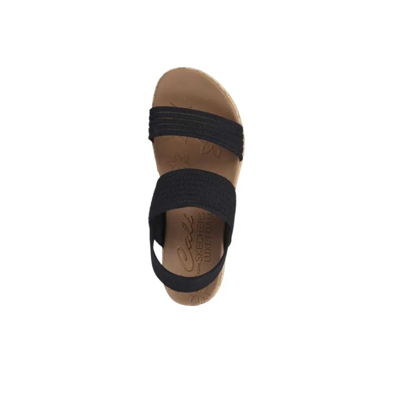 Skechers Beverlee   Sheer Luck One Strap Sandals Women's Black-3