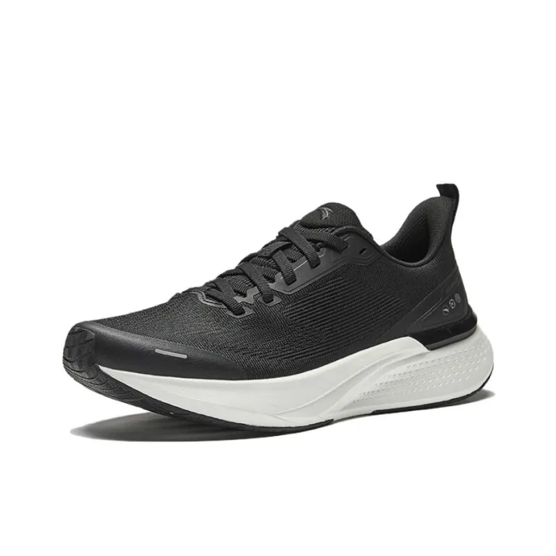 Anta Hydrogen Run 7 Abrasion Resistant Slip Resistant Low Top Casual Running Shoes Men's Black White-1