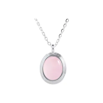 Bubble Scallops Chalcedony Jade Necklaces Women's
