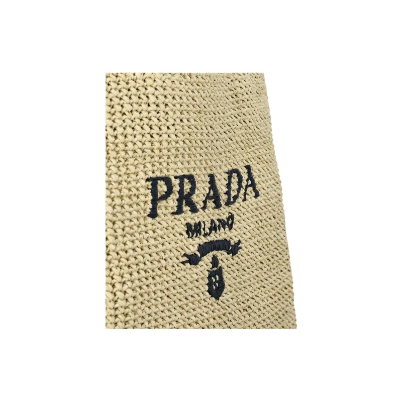 PRADA Fabric Tote Bag, Shopping Bag, Handbag Women's Beige-3