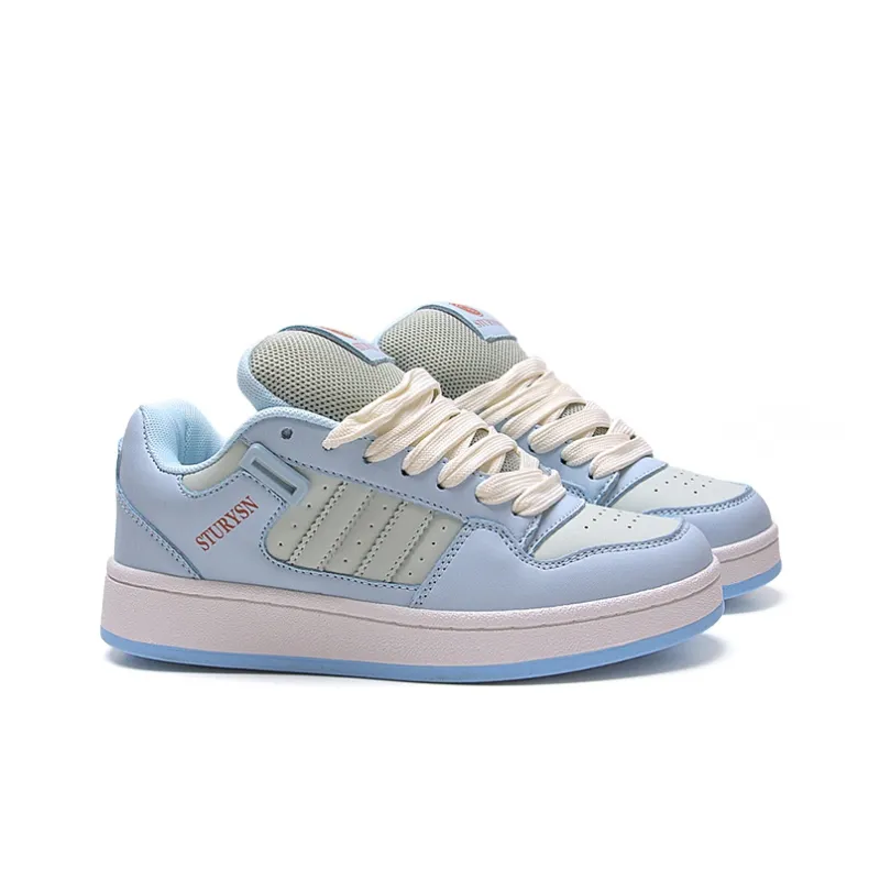 STUR YSN Low Top Skateboard Shoes Women's Moon White-3