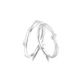 Twin Love Knot Couple Rings