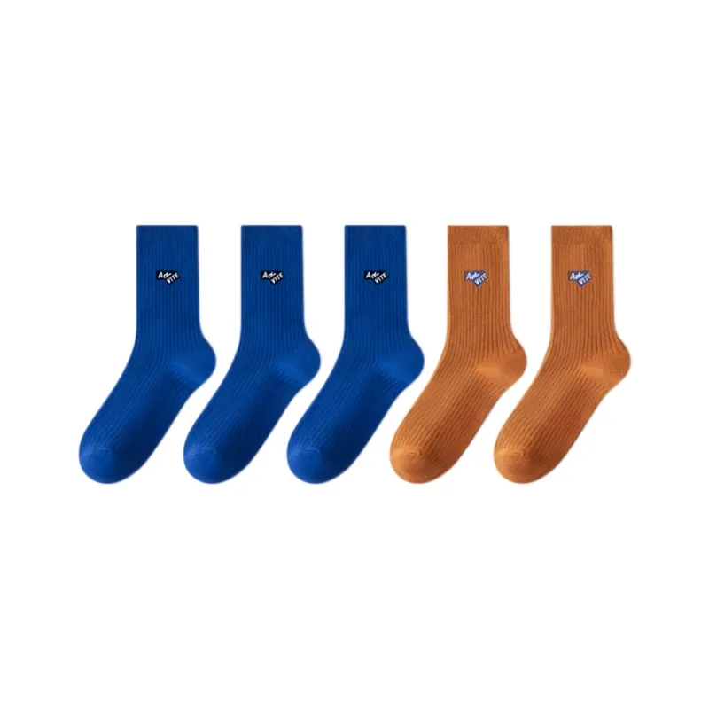 FAIRWHALE Mid Calf Socks Unisex 5 Pack-33
