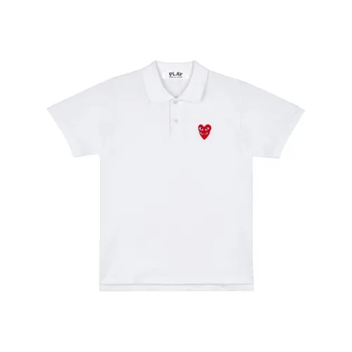 Comme Des Garcons Play Stacked Heart Polo