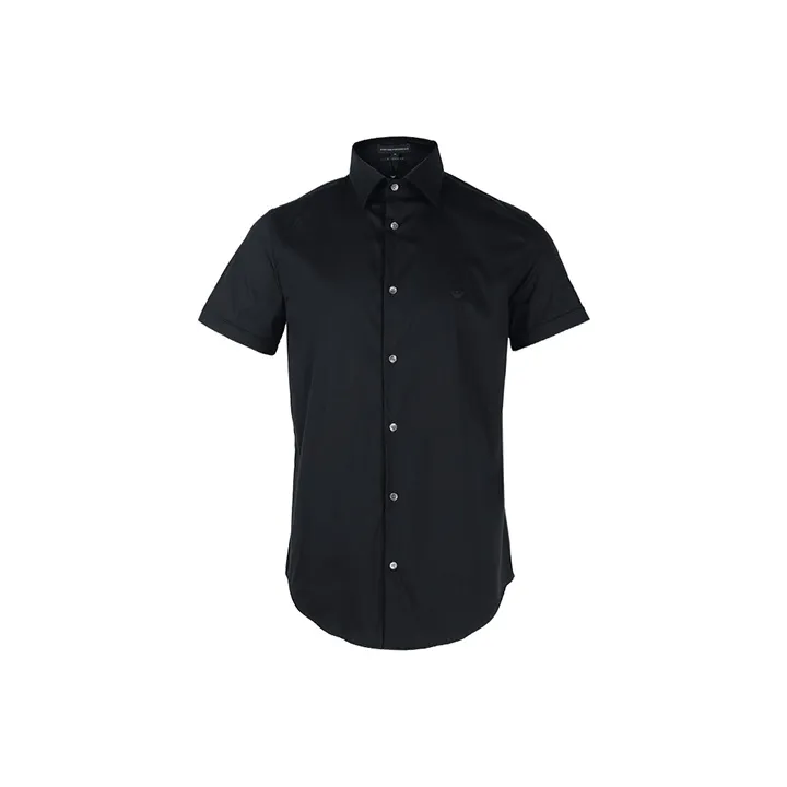 EMPORIO ARMANI Short sleeved Poplin Shirt-0