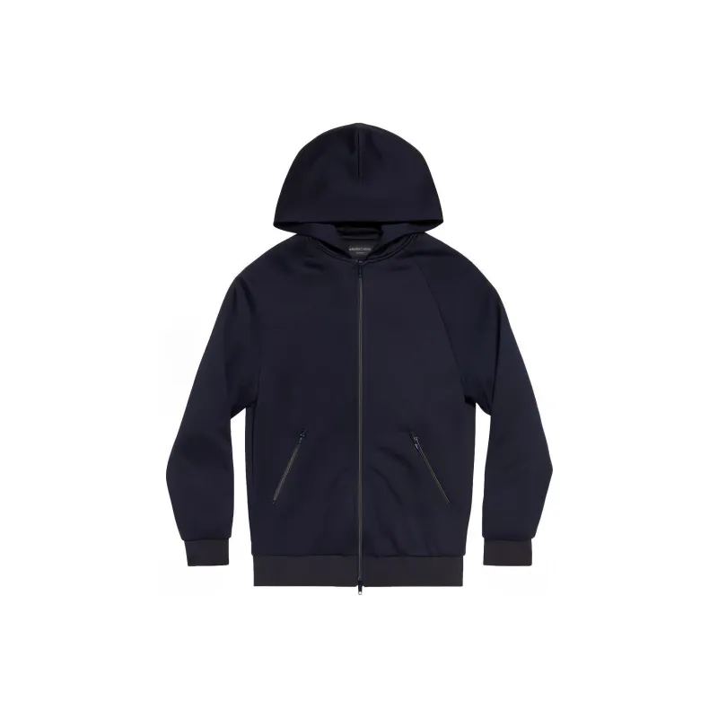 Balenciaga Long Printed Straight Hem Hoodie-0