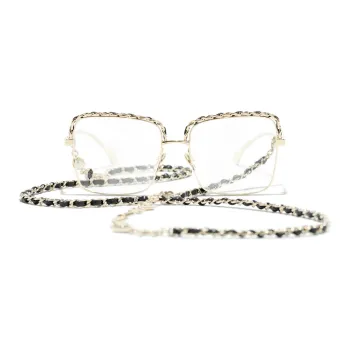 CHANEL Square Frame Square Eyeglass Frames Unisex