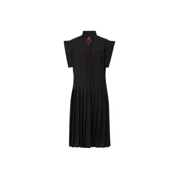 Burberry Mohair Wool Pleated Shirt Dress