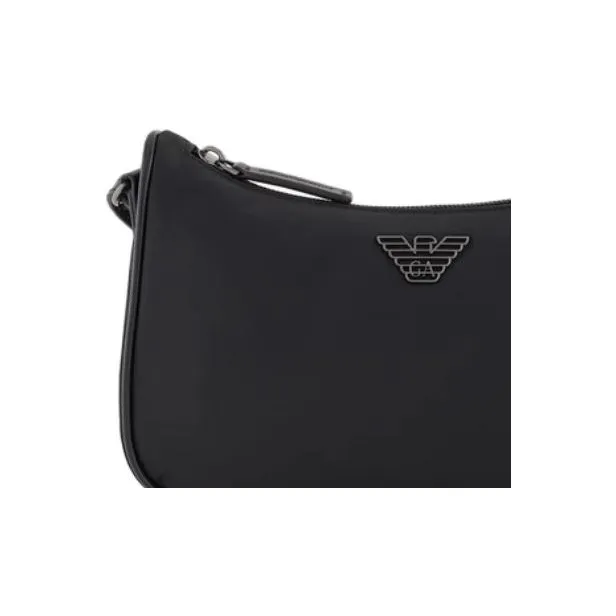 EMPORIO ARMANI Polyamide Shoulder Bag, Crossbody Bag Mini Men's Black-5